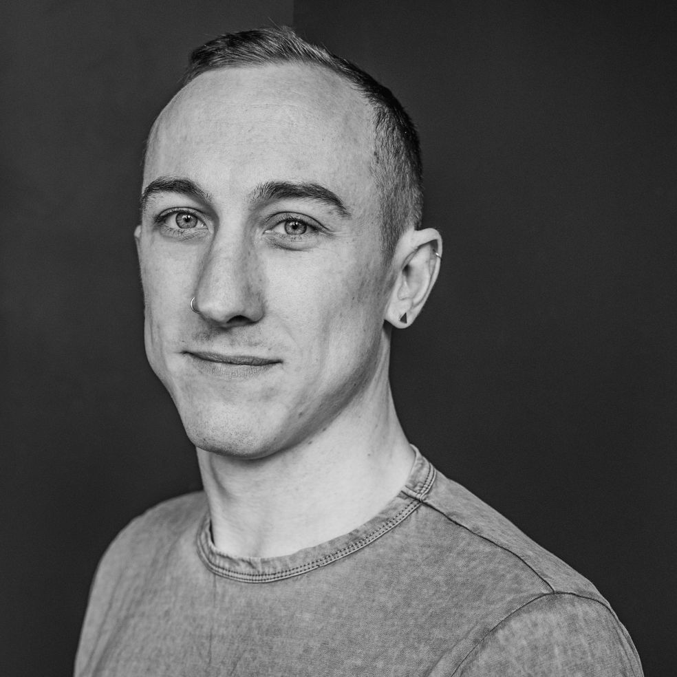 Colton Wall Headshot in Black and White