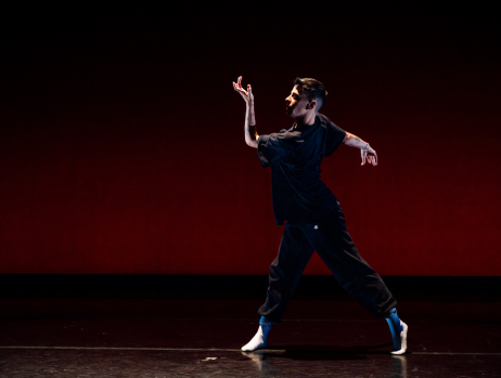 Contemporary Solo contemporary dancer on a stage